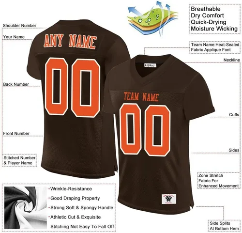 Vista 4 de kopkoc Jerseys cosidos con apodo de fútbol de Cleveland