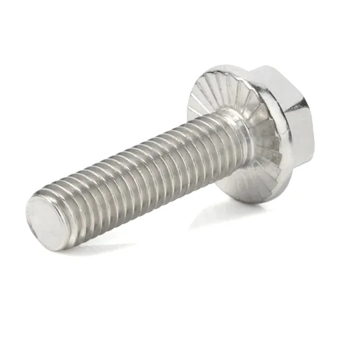 Vista 4 de Tornillos hexagonales con brida M10-0.059 x 1.181 in Brida Tornillos hexagonales, acero inoxidable 18-8 (304), acabado liso, DIN 6921, 5 PCS