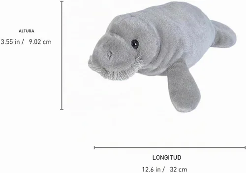 Vista 6 de Wild Republic Manatee - Peluche de peluche, regalo para niños, Cuddlekins de 10 pulgadas
