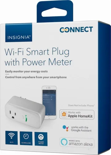 Vista 7 de Insignia Enchufe inteligente Wi-Fi con medidor de potencia - Blanco - Modelo NS-SP1XM8