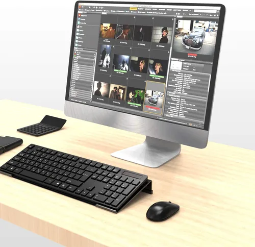 Vista 7 de KOTEMON Soporte de teclado de computadora inclinado de acrílico para escritura ergonómica, soporte para bandeja de teclado con funda antideslizante