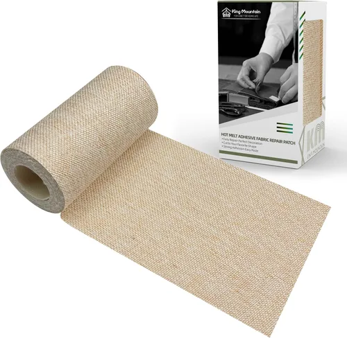 Vista 40 de KING MOUNTAIN Parche de lona para planchar, 3 x 60 pulgadas, parche de reparación de tela 100% algodón impermeable, utilizado para varios sofás