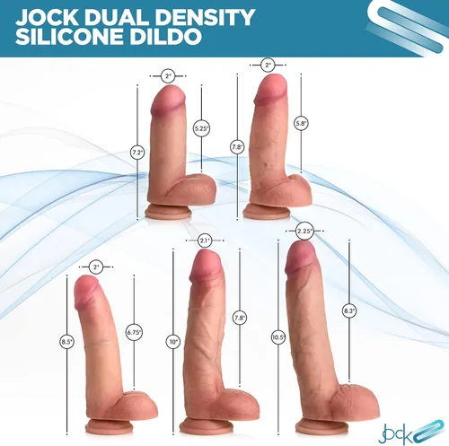 Vista 17 de CURVE TOYS Consolador Jock de doble densidad de 6 pulgadas para hombres, mujeres y parejas. Consolador de silicona de alta calidad ultra realista
