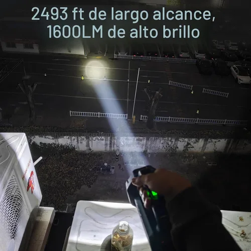 Vista 6 de SUNREI 2000LM - Linterna de caja recargable, linterna de emergencia