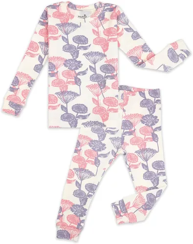 Vista 12 de moimoln 6M-8Y Pijama floral para bebé y niña pequeña, suave, modal, algodón, transpirable, ajustado, manga larga, conjunto de ropa de dormir A_baya