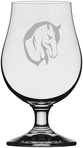 Vista 12 de Abaco Barb Body Horse - Vaso de cerveza Iona grabado (13.25 onzas)
