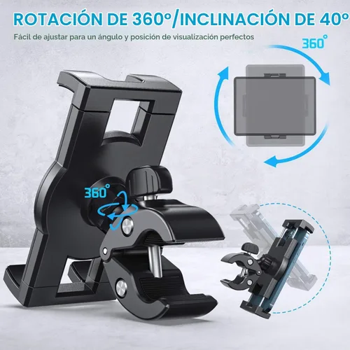 Vista 6 de KDD Soporte de Montaje para Tableta de Bicicleta de Spinning, Soporte para Teléfono iPad, Montaje de Manillar de Bicicleta de Ejercicio