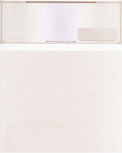 Vista 24 de 50 cheques en blanco de alta seguridad - Comprobaciones de computadora para QuickBooks en la parte superior (marrón laberintado) Peso del papel # 70