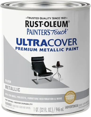 Vista 37 de Rust-Oleum 1976502 Painter's Touch - Pintura de látex, cuarto de galón, negro plano, 32 onzas líquidas, (paquete de 1)