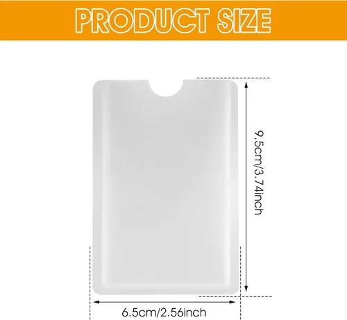 Vista 2 de Ouligay Juego de 10 fundas de bloqueo RFID, juego de soporte para tarjetas de crédito y protector de tarjeta de identidad