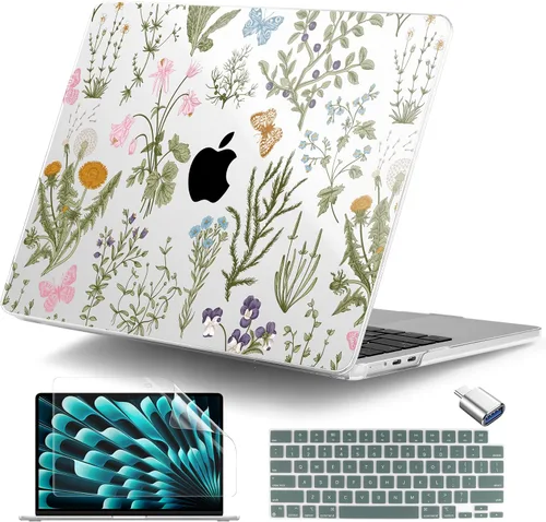 Vista 38 de Funda para MacBook Air de 15 pulgadas M5 M4 M3 M2 Chip 2026 2025 2024 2023 (modelo A3448 A3241 A3114 A2941), carcasa rígida con cubierta de teclado