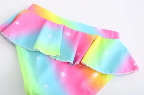 Vista 8 de Traje de baño de dos piezas de unicornio sirena bikinis tankini traje de baño para niñas pequeñas