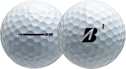 Vista 3 de Bridgestone Golf e9 Contact - Pelotas de golf Construcción de dos piezas Cubierta Surlyn Diseño de 330 hoyuelos Paquete de 2
