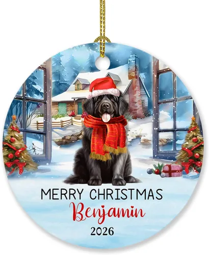 Vista 29 de Adorno personalizado de caniche negro, regalo para perro, mamá, perro, papá, adorno de Navidad único de perro caniche negro 2025, adorno de caniche