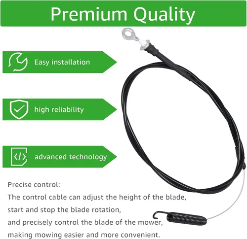 Vista 4 de 946-05250 746-05250 Cable de control de cuchilla de cortacésped compatible con cortacésped MTD Cub Cadet CC600 CC 600
