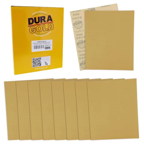 Vista 12 de Dura-Gold Hojas de papel de lija doradas de 9 x 11 pulgadas, grano 400