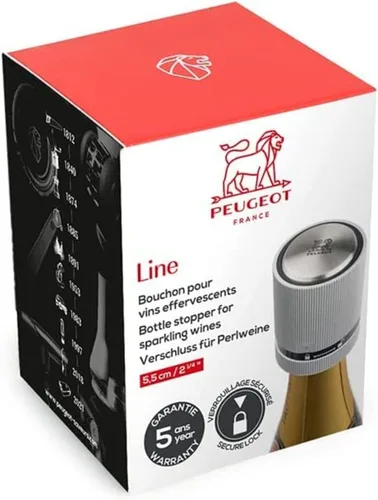 Vista 2 de Peugeot Tapón de botella de línea para vino chispeante/champán, gris claro