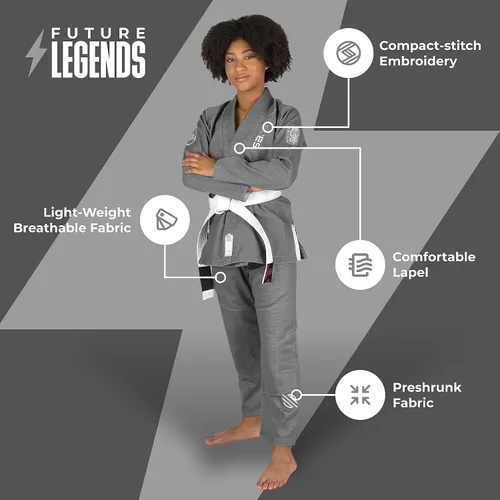Vista 4 de Sanabul, Future Legend Kids - Traje de Jiu Jitsu brasileño, BJJ Gi