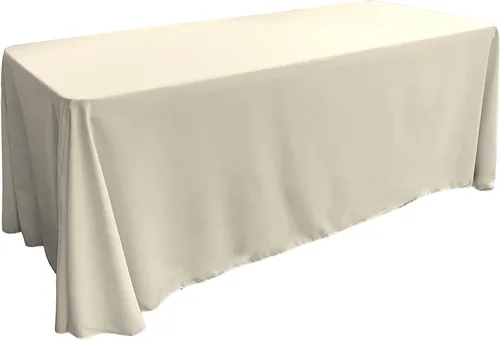 Vista 216 de LA Linen Mantel rectangular lavable de popelín de poliéster, resistente a las manchas y a las arrugas, cubierta de mesa 60x84, mantel de tela