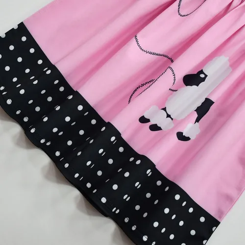 Vista 6 de Letushy Disfraces de los años 50 para niñas, faldas de caniche con 4 accesorios, 4-12 años