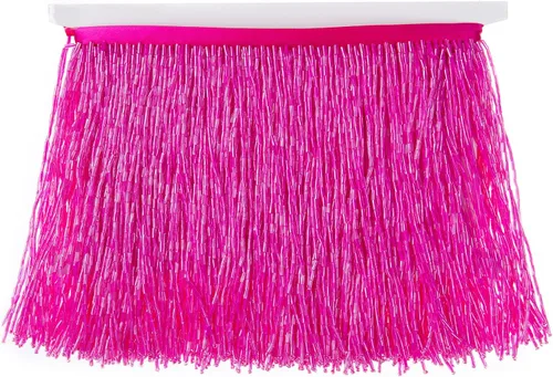 Vista 5 de Ribete de flecos con cuentas, cinta con borlas de 4 pulgadas de ancho, 1 yarda de largo para manualidades, decoración de ropa (negro)