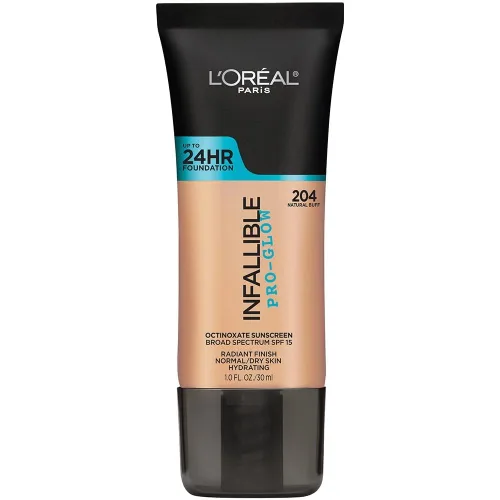 Vista 10 de L'Oreal Paris Base de maquillaje Infallible Pro-Glow hasta 24 horas, Creme Cafe, 1 onza líquida.