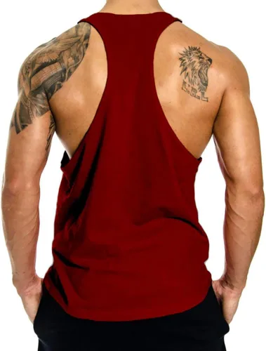 Vista 2 de Camiseta sin mangas para hombre, paquete de 3 camisetas sin mangas para entrenamiento, gimnasio, muscular, espalda en Y, fisicoculturismo