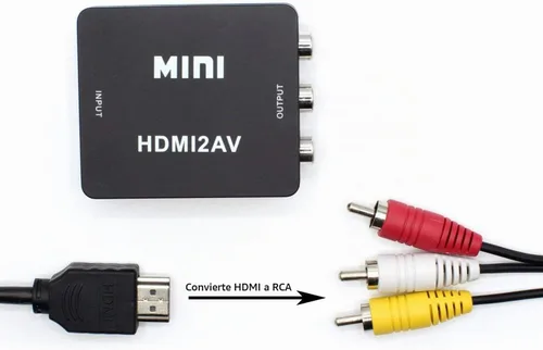 Vista 4 de THE CIMPLE CO - Kit convertidor HDMI a RCA para audio/video - Adaptador digital a analógico - Solo se convierte abajo, no funciona en reversa Negro