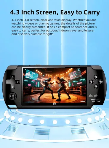 Vista 2 de CUZCOP 4.3-inch Video Game Console Retro Portable Handheld Game Device Support Video/Music/E-book Playback Nostalgic Kid's Birthday/Christmas