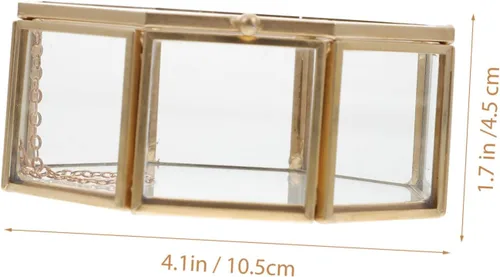 Vista 6 de Alipis Caja de almacenamiento octágono, caja de joyería vintage, regalo de escritorio de oficina para hombres, joyero para collares, estuche