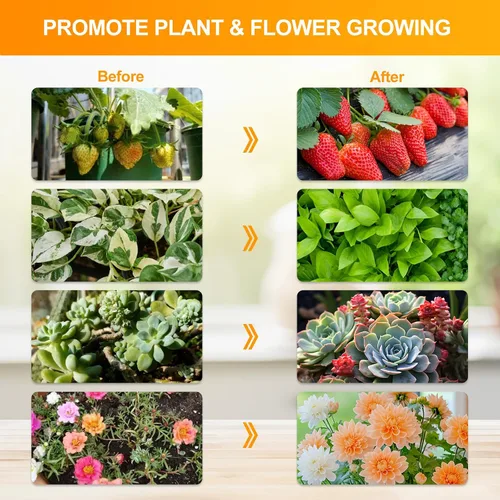 Vista 7 de FECiDA Luces de cultivo de escritorio para plantas de interior, bonsái, inicio de semillas, luz de cultivo UV-IR de espectro completo, consumo