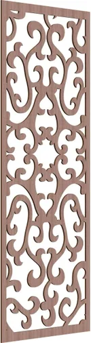 Vista 147 de 9 3/8 pulgadas de ancho x 24 3/8 pulgadas de alto x 1/4 de alto Smithfield paneles de pared de madera con calado, abedul
