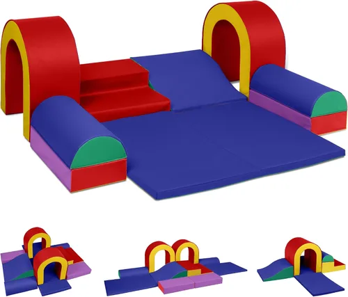 Vista 10 de TODEFULL Bloques de escalada de espuma de 10 piezas para niños pequeños, bloques de juego suave