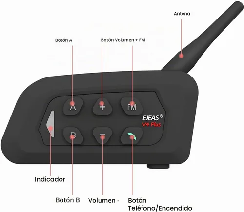 Vista 5 de MIMIRACLE Auriculares de árbitro, sistema de comunicación de árbitro tipo C con auriculares, intercomunicador Bluetooth de emparejamiento simple