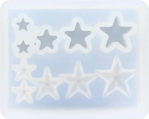 Vista 3 de FUNSHOWCASE Mini Moldes Surtidos de Joyería de Resina y Epoxy de Estrellas de Silicona Pequeños para Artesanía Delicada