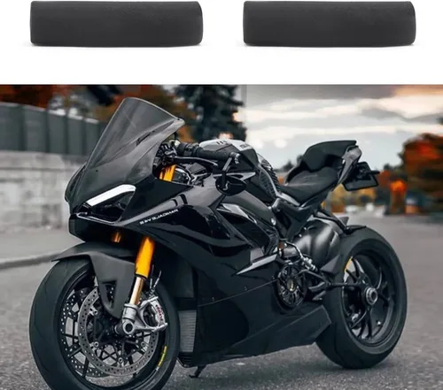 Vista 2 de Grip - Fundas de espuma antideslizantes universales antivibración, se adaptan a motocicletas deportivas duales, callejeras y todoterreno