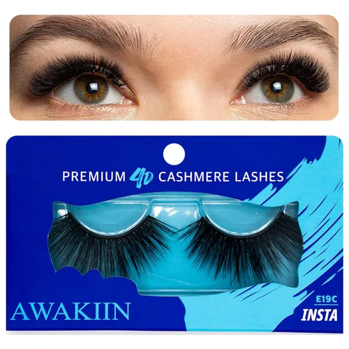 Vista 8 de Extensiones de pestañas postizas naturales de cachemira 4D, autoadhesivas, reutilizables, pestañas largas, de aspecto natural, pestañas esponjosas
