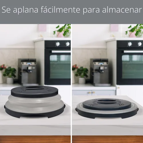 Vista 6 de HOVER COVER Tapa magnética para microondas con alta potencia, agarre magnético más fuerte, tapa de alimentos plegable de 12 pulgadas sin BPA