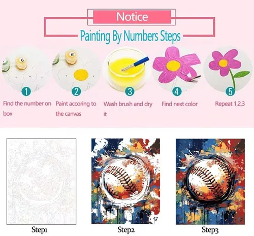 Vista 5 de Kits de pintura romántica por números para parejas con pinceles y pigmento acrílico sobre lienzo para adultos, niños y niñas bajo un paraguas