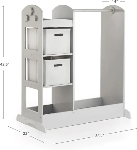 Vista 2 de Guidecraft Centro para ver y guardar vestidos, gris