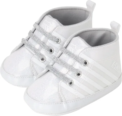 Vista 4 de K-Swiss Tenis para bebé niña Zapatos ligeros de suela suave Tenis de primera caminante para bebés niñas (0-12 meses)