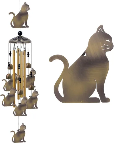 Vista 13 de Campanillas de viento de abejas para exteriores, regalos para mamá - Campanas conmemorativas de bronce, atrapavientos de simpatía móvil, decoración