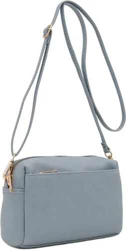 Vista 73 de FashionPuzzle Triple Zip Small Crossbody Bag