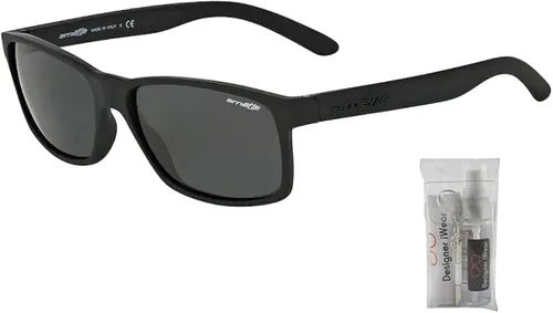 Vista 2 de ARNETTE AN4185 Rectangle Sunglasses for Men BUNDLE with Designer iWear Complimentary Eyewear Kit