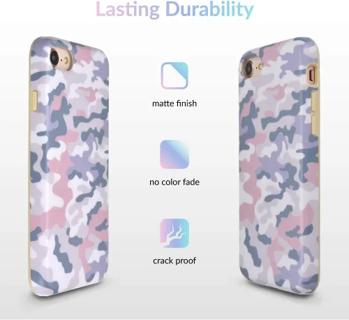 Vista 5 de Velvet Caviar - Funda protectora de gran calidad para perchone 8 y iPhone 7, Camuflaje desnudo