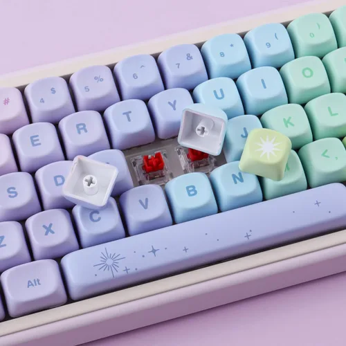 Vista 7 de Hyekit Teclas PBT, bonitas teclas Kawaii para teclados mecánicos Cherry MX 13