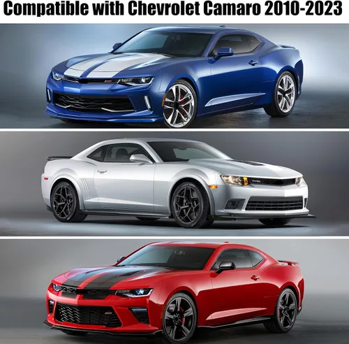 Vista 7 de Cubierta de media funda de automóvil compatible con Chevrolet Camaro 2010 2023, cubierta de parabrisas de invierno con cubierta de espejo lateral