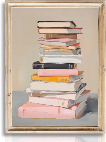 Vista 14 de Libros de arte de pared, pinturas estéticas, amantes de la lectura, decoración de pared, carteles educativos inspiradores, impresiones