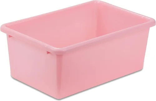 Vista 10 de Honey-Can-Do tacho de plástico para almacenamiento., Verde, L