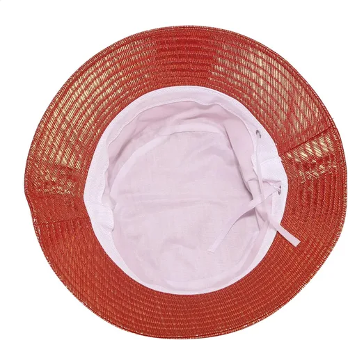 Vista 4 de IHAUIUE Sombrero de pescador metálico de poliuretano, de color sólido, reversible, plegable, sombreros de sol para mujeres y hombres